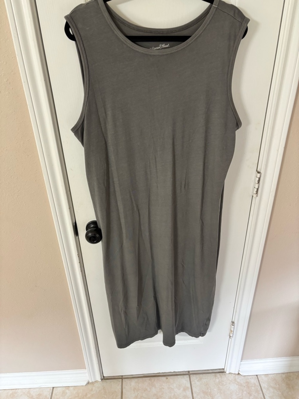 Universal Thread 100%‎ Cotton Sleeveless Midi Tank Dress in Gray Womens 2XL